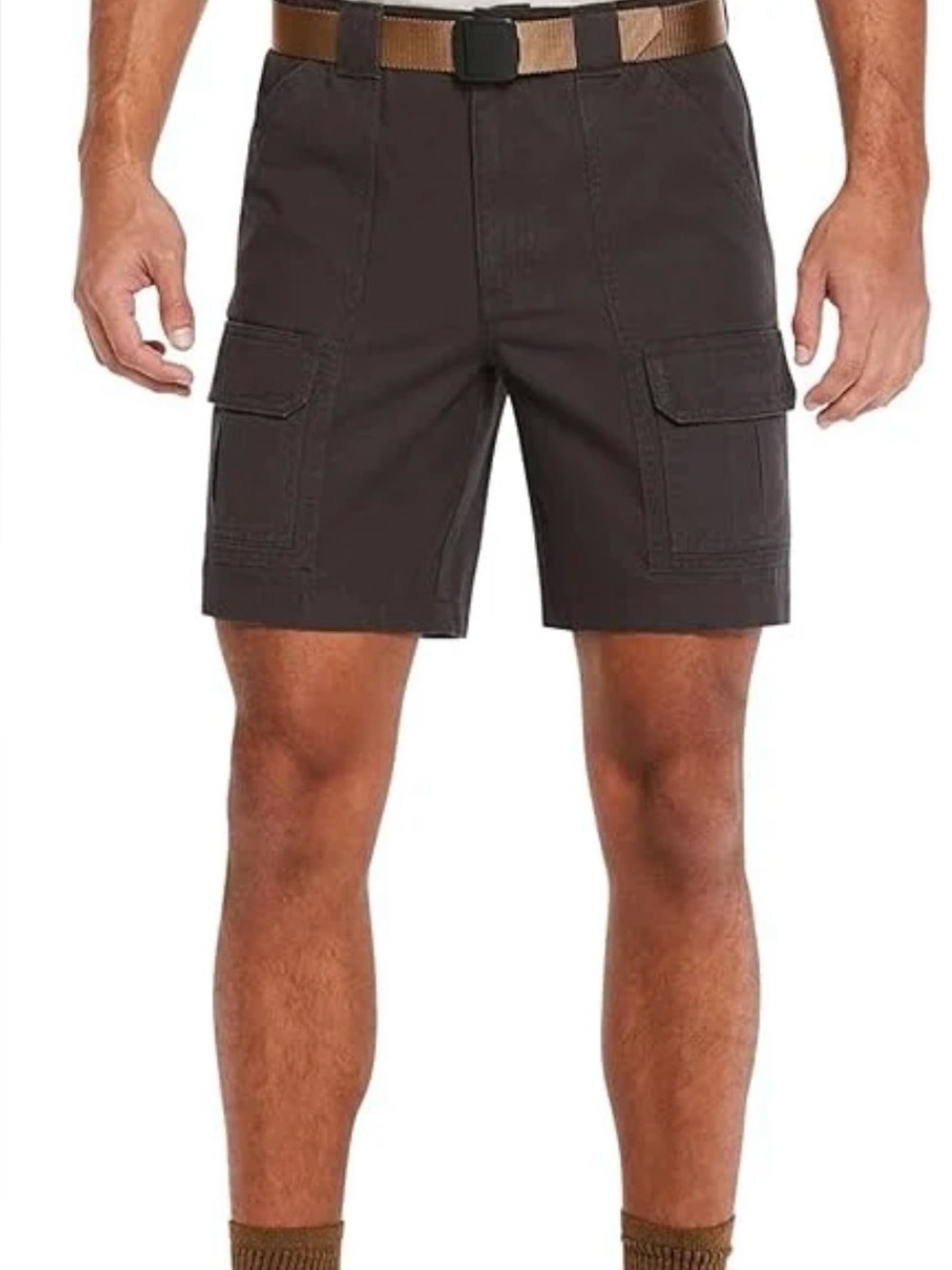 Savane Men’s Olive Hiking Cargo Shorts Activewear Athletic Outdoor Cotton Canvas